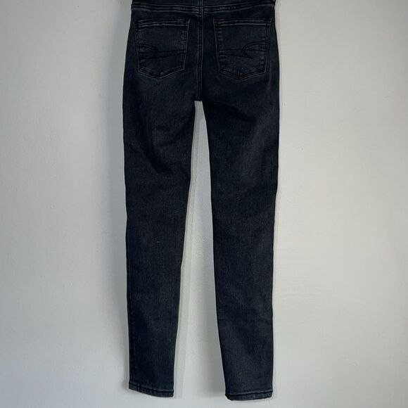 American Eagle next level stretch black distressed denim jeans - Picture 5 of 6